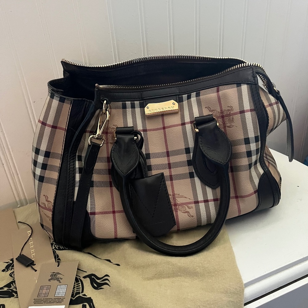 Burberry haymarket Gladstone Tote